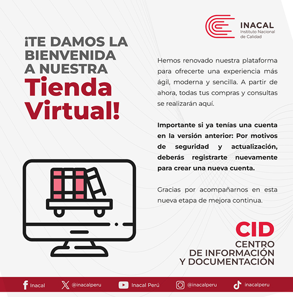Te damos la bienvenida a nuestra Tienda Virtual. Si ya tenías una cuenta en la versión anterior, deberás registrarte nuevamente.